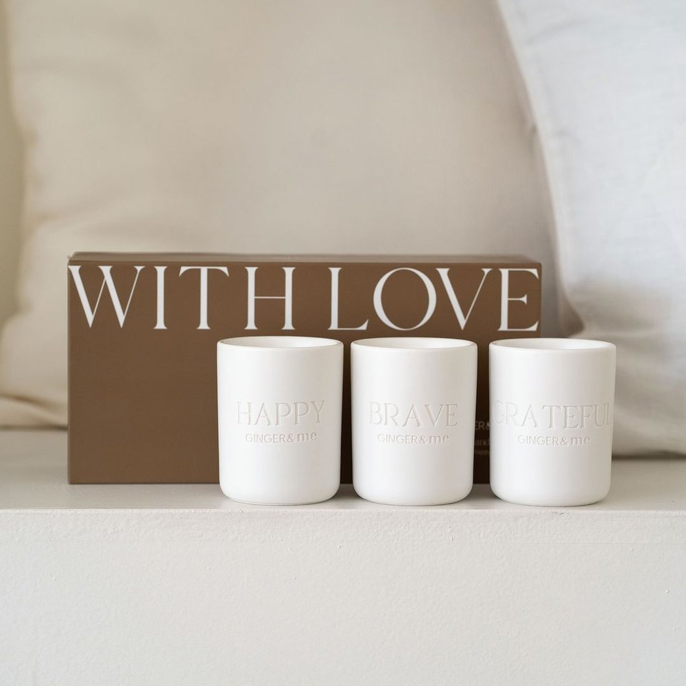 Ginger&Me Mini Candle Trio 25% off this week