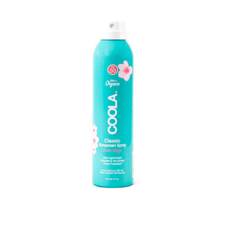 Coola Classic Body SPF50 Organic Sunscreen Spray - Guava Mango 177ml